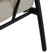 Leora - Modern Minimalist Round Tube Sofa Chair With Cushions - Beige / Black - R&R Furniture Gallery (Fountain Valley, CA)