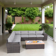 Modern Rattan Wicker Seating Group With Cushions - R&R Furniture Gallery (Fountain Valley, CA)