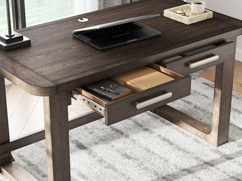 Breckington - Home Office Desk - Dark Brown - R&R Furniture Gallery (Fountain Valley, CA)