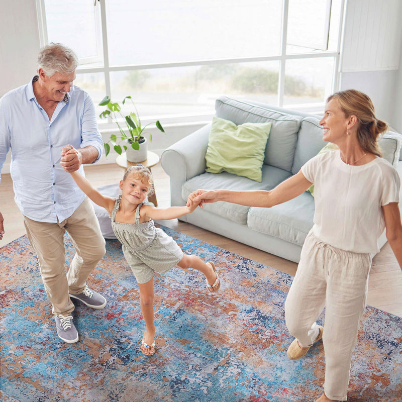 Maval - 8' X 10' Area Rug Washable - Multi - R&R Furniture Gallery (Fountain Valley, CA)
