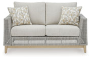 Seton Creek - Loveseat With Cushion - Gray - R&R Furniture Gallery (Fountain Valley, CA)