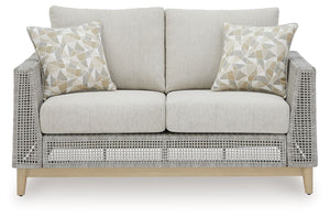 Seton Creek - Loveseat With Cushion - Gray - R&R Furniture Gallery (Fountain Valley, CA)