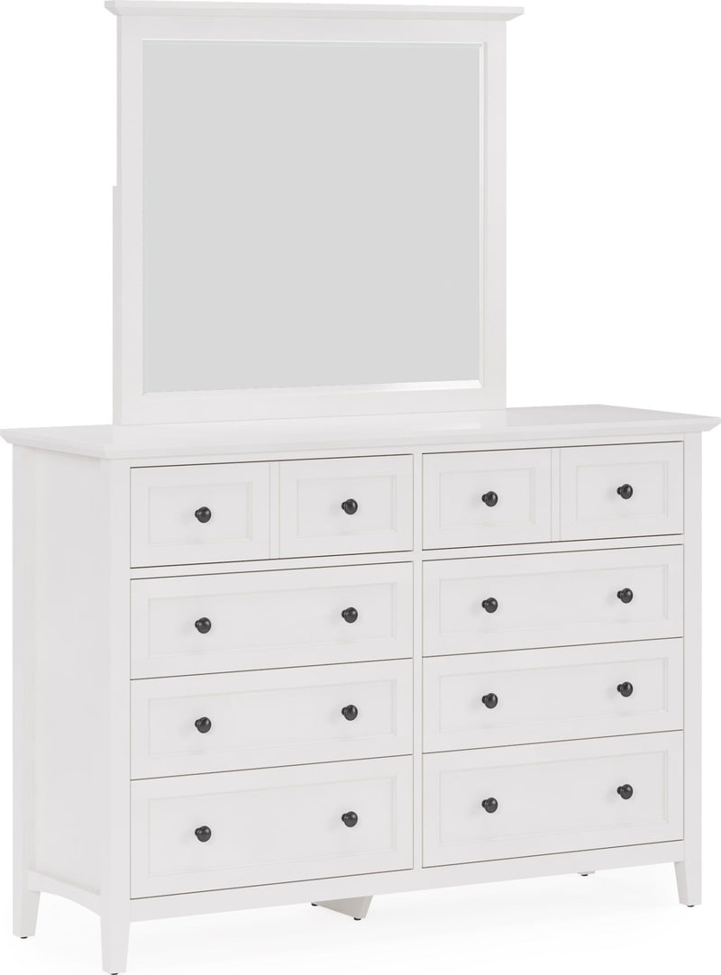 Grace Wall or Dresser Mirror in Snowfall White