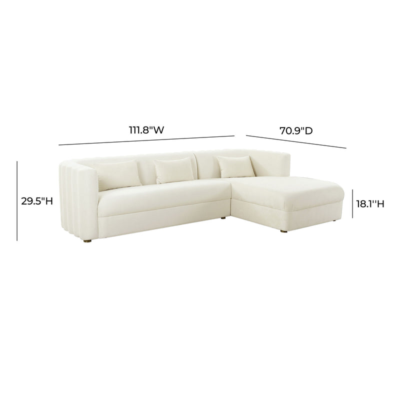 Callie - Velvet Sectional - RAF - R&R Furniture Gallery (Fountain Valley, CA)