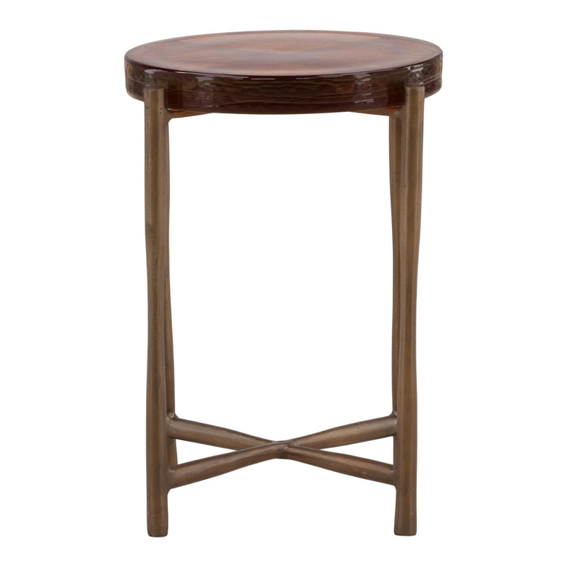Jovanna - Side Table - Rust And Antique Brass
