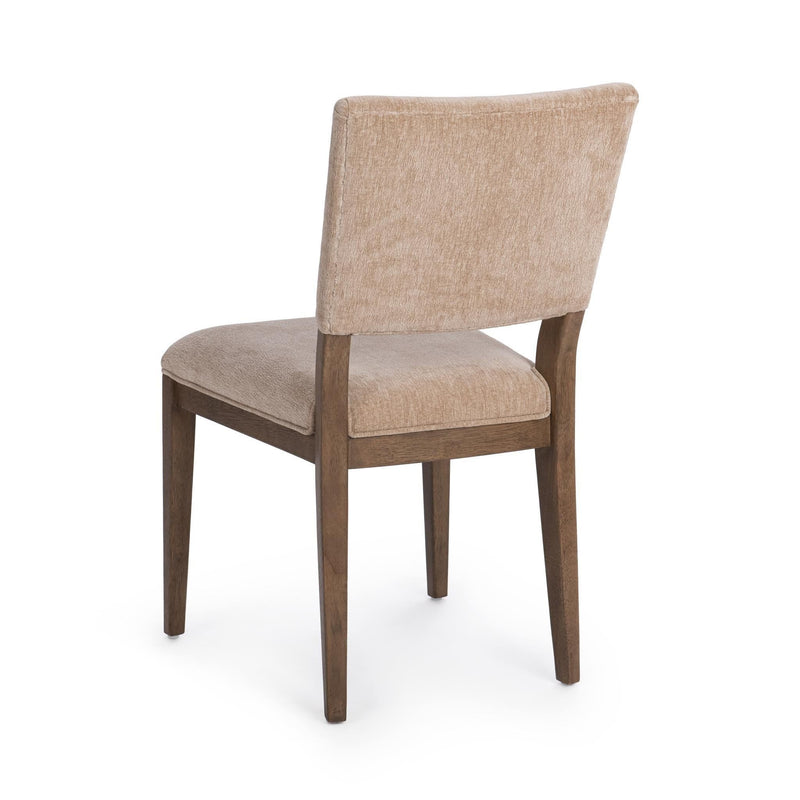 Set of two Classic Home Arima dining chairs with wooden legs and upholstered seats, modern and stylish for dining rooms.