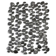 Uttermost black forged iron wall art featuring skipping stones design, perfect for modern home decor.