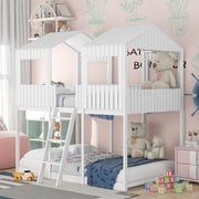 Bunk Bed With Roof, Window, Guardrail, Ladder - R&R Furniture Gallery (Fountain Valley, CA)
