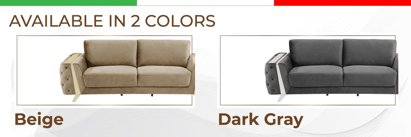 1051 - Contemporary Velvet Sofa - R&R Furniture Gallery (Fountain Valley, CA)