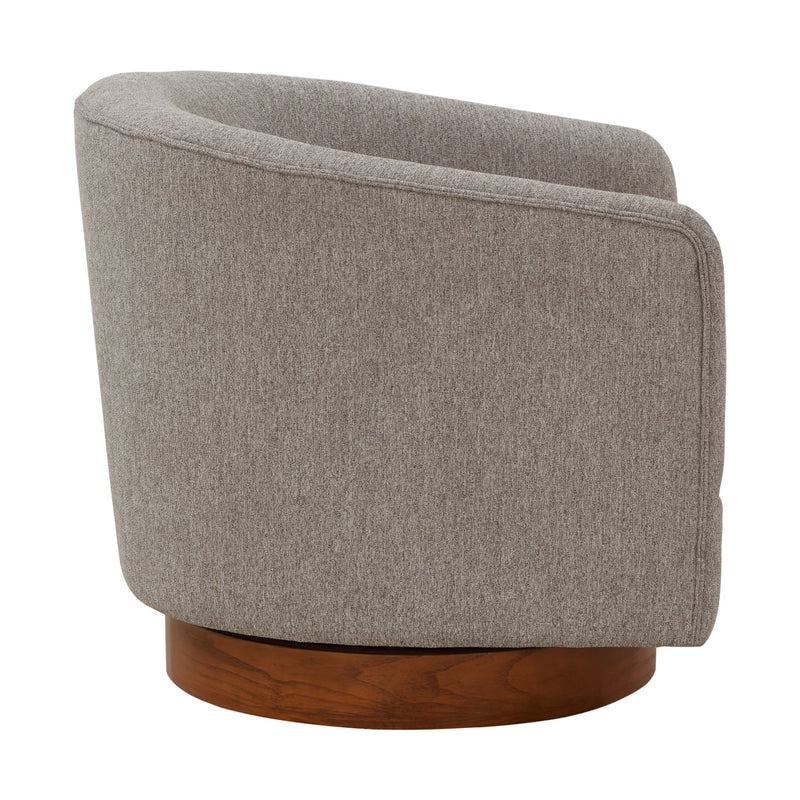 Miramar - Swivel Barrel Chair With Wooden Base - R&R Furniture Gallery (Fountain Valley, CA)