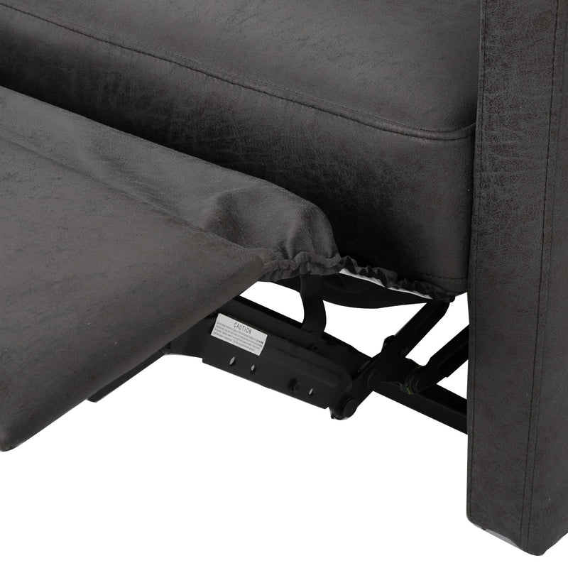 Alma - Contemporary Upholstered Loveseat Recliner - Slate - R&R Furniture Gallery (Fountain Valley, CA)