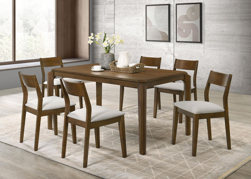 Almonte 7-piece 59-inch Rectangular Dining Set Dark Brown