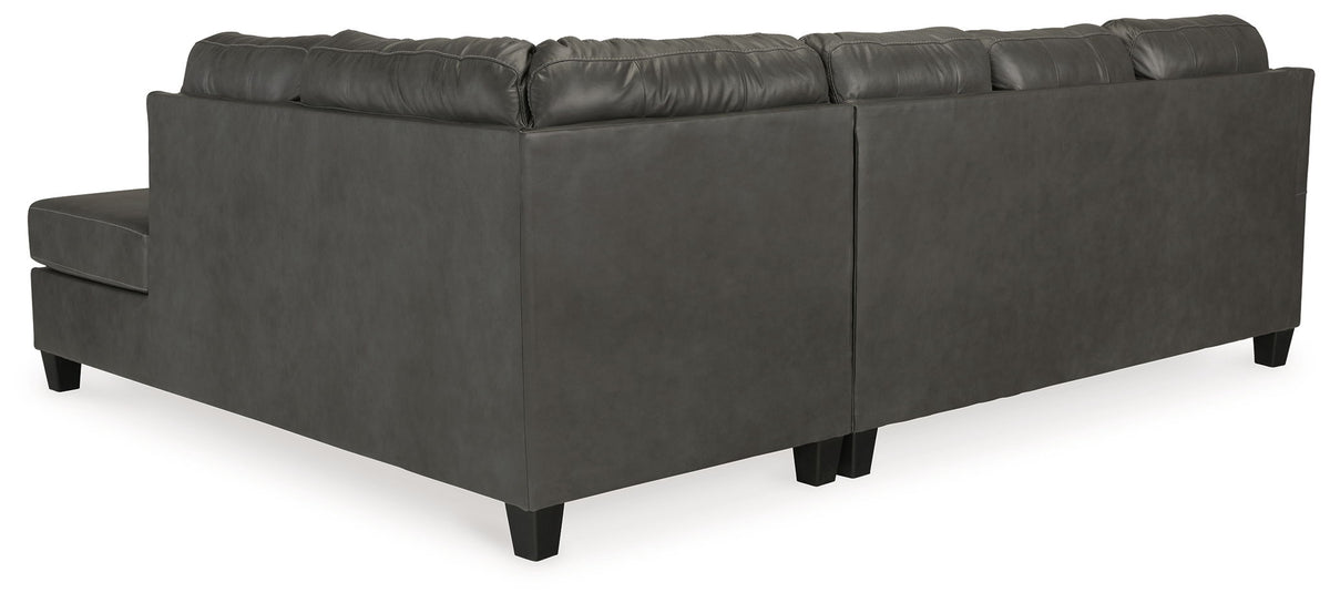 Valderno - 2-Piece Sectional With Raf Corner Chaise - Fog - R&R Furniture Gallery (Fountain Valley, CA)