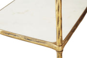 Plattfield - Bar Cart - Antique Gold Finish - R&R Furniture Gallery (Fountain Valley, CA)