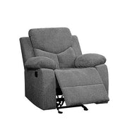 Kalen - Motion Glider Recliner - Gray Chenille - R&R Furniture Gallery (Fountain Valley, CA)