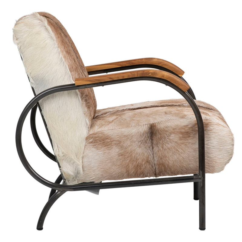 Laney - Occasional Chair - Natural Brown And White With Black