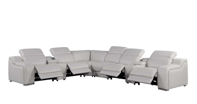 1116 - Power Reclining Italian Leather Sectional - R&R Furniture Gallery (Fountain Valley, CA)