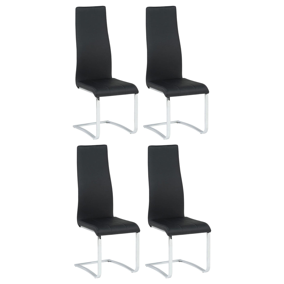 Montclair Upholstered Dining Side Chair Black (Set of 4)