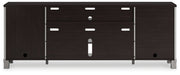 Darborn - XL TV Stand W/Fireplace Option - Gray / Brown - R&R Furniture Gallery (Fountain Valley, CA)