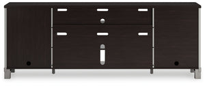 Darborn - XL TV Stand W/Fireplace Option - Gray / Brown - R&R Furniture Gallery (Fountain Valley, CA)