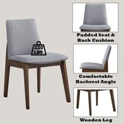 Kaela - Side Chair (Set of 2) - Walnut - R&R Furniture Gallery (Fountain Valley, CA)