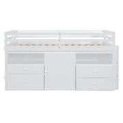 Loft Bed With 4 Drawers, Underneath Cabinet And Shelves - R&R Furniture Gallery (Fountain Valley, CA)