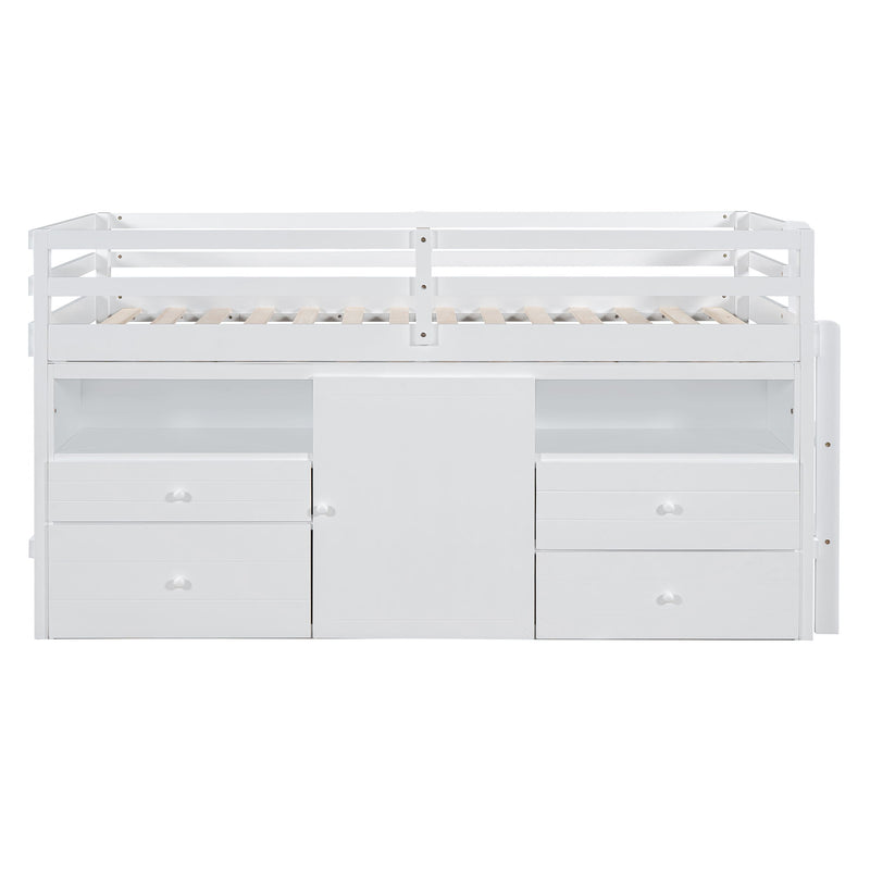 Loft Bed With 4 Drawers, Underneath Cabinet And Shelves - R&R Furniture Gallery (Fountain Valley, CA)