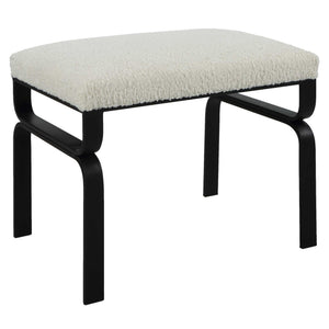 Diverge - White Shearling Small Bench