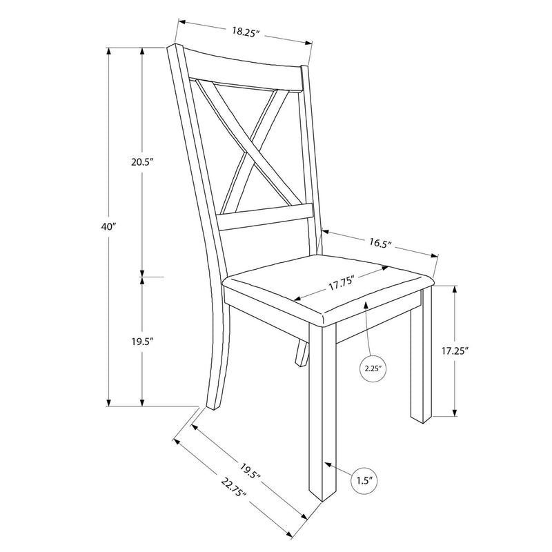 Dining Chair Side, Upholstered For Dining Room, Transitional (Set of 2) - R&R Furniture Gallery (Fountain Valley, CA)