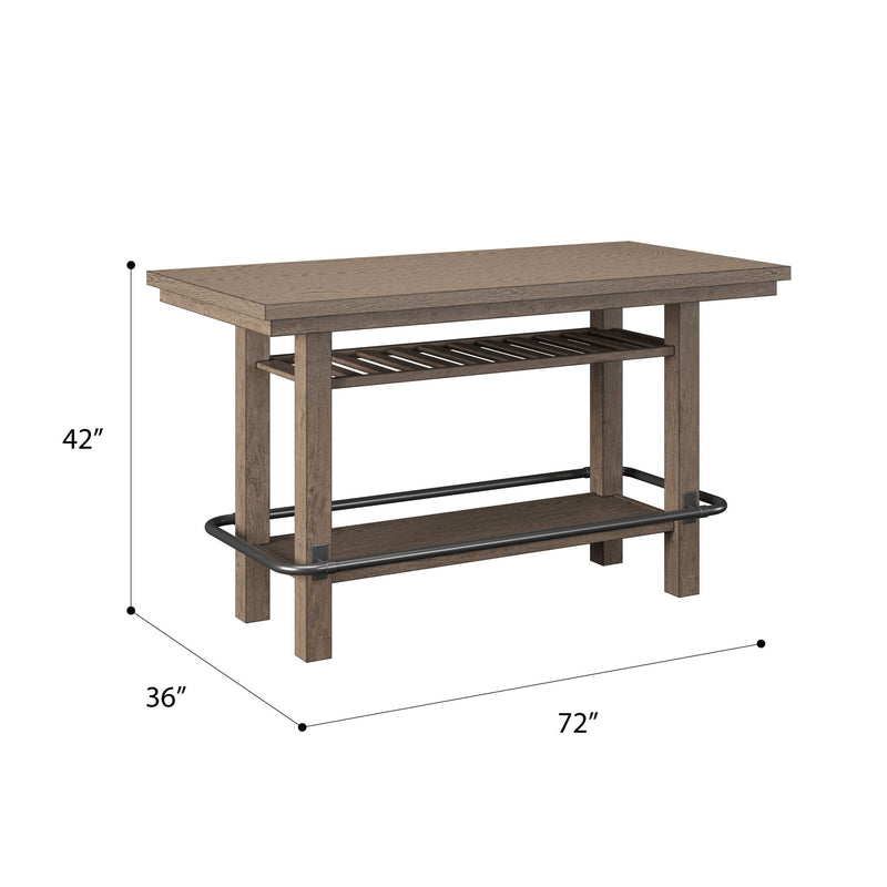 Bar Height Storage Table With Construction - Brown - R&R Furniture Gallery (Fountain Valley, CA)