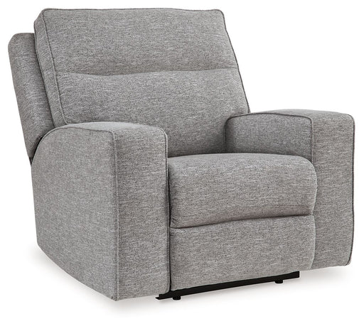 Biscoe - Power Recliner /Adj Headrest - Pewter - R&R Furniture Gallery (Fountain Valley, CA)