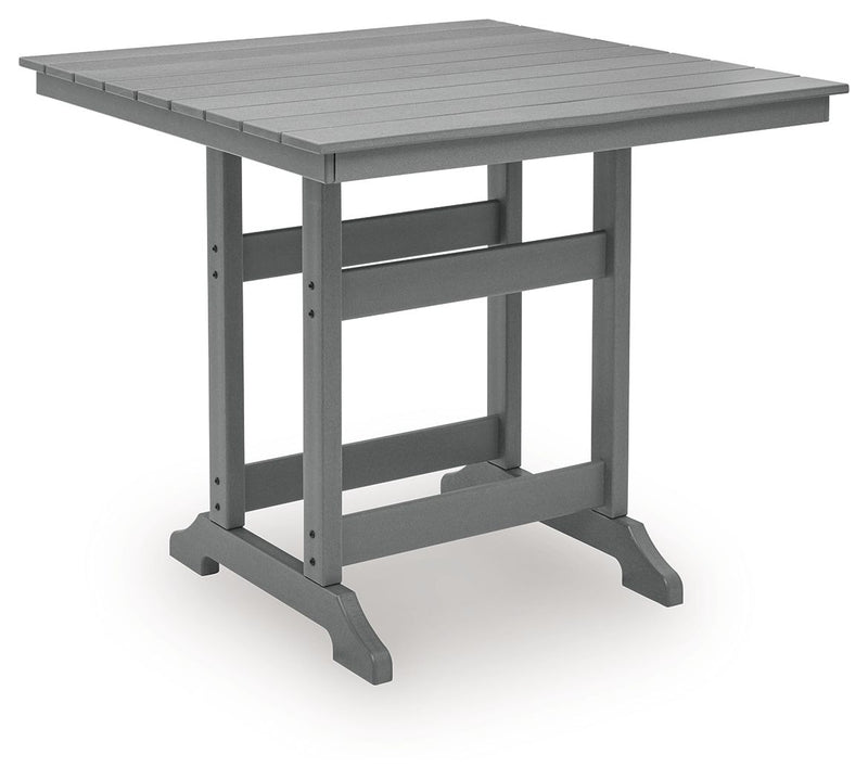 Sanctuary Beach - Square Counter Table With Umbrella Option - Dark Gray - R&R Furniture Gallery (Fountain Valley, CA)