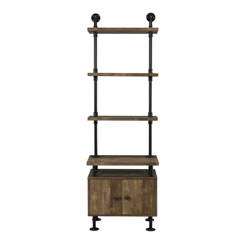 Ensata II - TV Stand Side Pier - Rustic Oak & Black - R&R Furniture Gallery (Fountain Valley, CA)