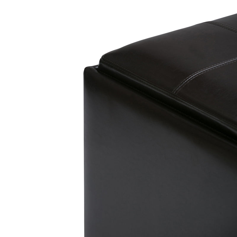 Avalon - Square Coffee Table Storage Ottoman - Tanners Brown - R&R Furniture Gallery (Fountain Valley, CA)