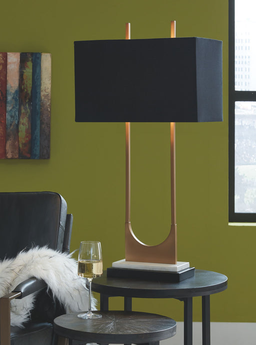 Malana - Metal Table Lamp  - Brass Finish - R&R Furniture Gallery (Fountain Valley, CA)