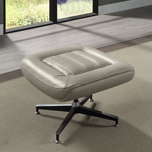 Piran - Ottoman - Twilight Top Grain Leather - R&R Furniture Gallery (Fountain Valley, CA)