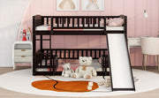 Low Bunk Bed With Slide, Fence And Ladder - R&R Furniture Gallery (Fountain Valley, CA)