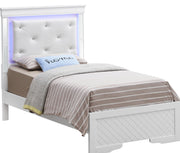 Bed With LED Light Accents Headboard - R&R Furniture Gallery (Fountain Valley, CA)