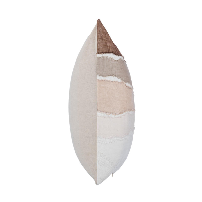 Bikram - 22" x 22" LN Pillow - Ivory / Mocha Cream - R&R Furniture Gallery (Fountain Valley, CA)