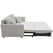 Oran - Sofa With Sleeper - Gray Chenille - R&R Furniture Gallery (Fountain Valley, CA)