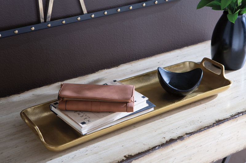 Posy - Tray - Gold Finish - R&R Furniture Gallery (Fountain Valley, CA)