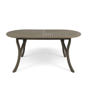 Outdoor Table With Smooth Lines, Slat Top - R&R Furniture Gallery (Fountain Valley, CA)