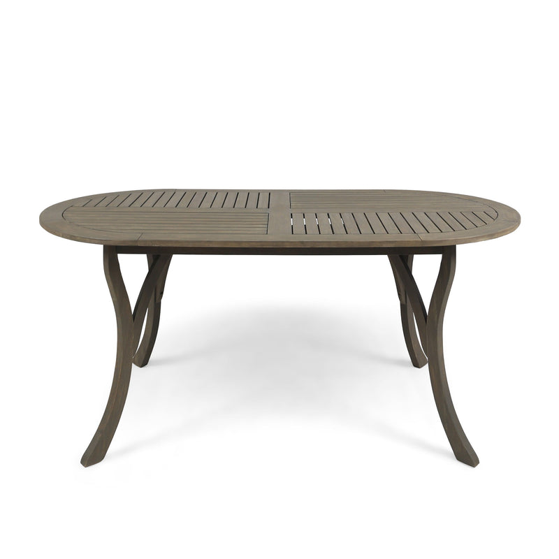 Outdoor Table With Smooth Lines, Slat Top - R&R Furniture Gallery (Fountain Valley, CA)