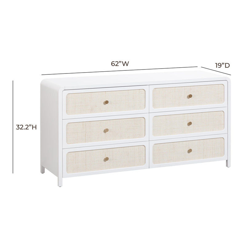 Patty - Rattan 6 Drawer Dresser - R&R Furniture Gallery (Fountain Valley, CA)