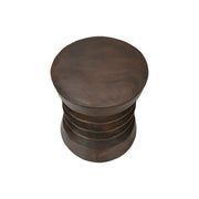 Contemporary round accent table by 8th Street with sleek design, suitable for indoor or outdoor use, shown in a modern setting.