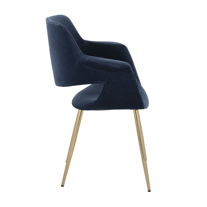 Set of two vintage Glam and Art Deco style Lumi Source chairs with sleek design and plush upholstery.