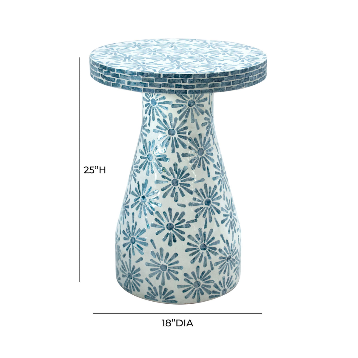 Halio - Checkered Shell Side Table - R&R Furniture Gallery (Fountain Valley, CA)