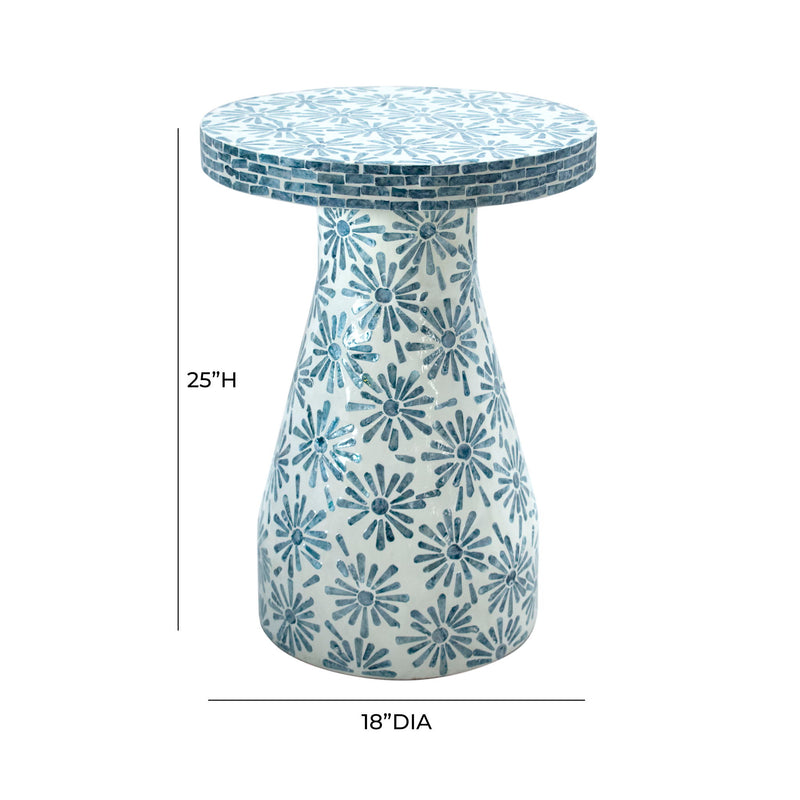 Halio - Checkered Shell Side Table - R&R Furniture Gallery (Fountain Valley, CA)