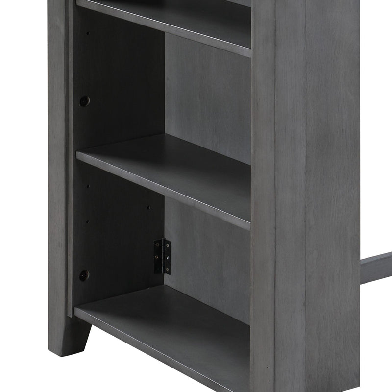 Graham - 3 Piece Small Space Counter Height Dining Table With Shelves And 2 Chairs (Set of 3) - R&R Furniture Gallery (Fountain Valley, CA)