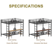 Ethan - Bunk Bed With Desk, Charging Station, Storage Shelves - R&R Furniture Gallery (Fountain Valley, CA)